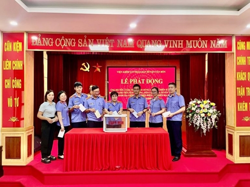 VKSND huyện Vân Đồn phát động ủng hộ tôn vinh, tri ân Anh hùng liệt sĩ, chiến sĩ Điện Biên