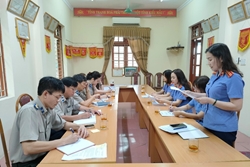 Kiểm sát trực tiếp công tác thi hành án dân sự tại Chi cục THADS huyện Đông Sơn