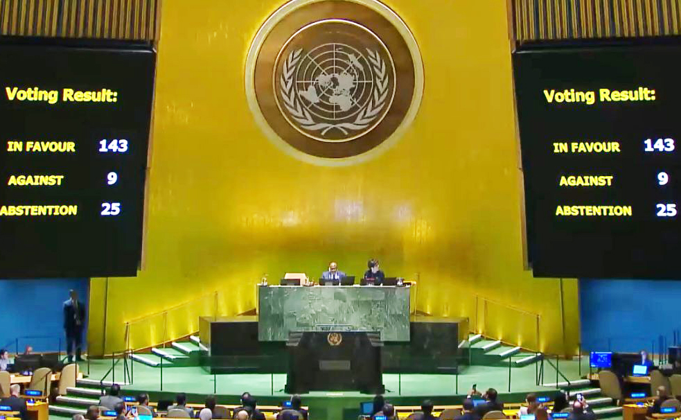 Đại hội đồng LHQ thông qua nghị quyết quan trọng về Palestine