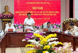 VKSND tối cao khảo sát, lấy ý kiến về các đề án của Trung ương tại tỉnh Kiên Giang