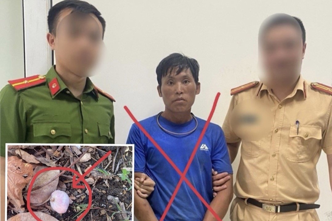 Ném ma túy phi tang vào vườn nhà dân khi gặp Cảnh sát giao thông