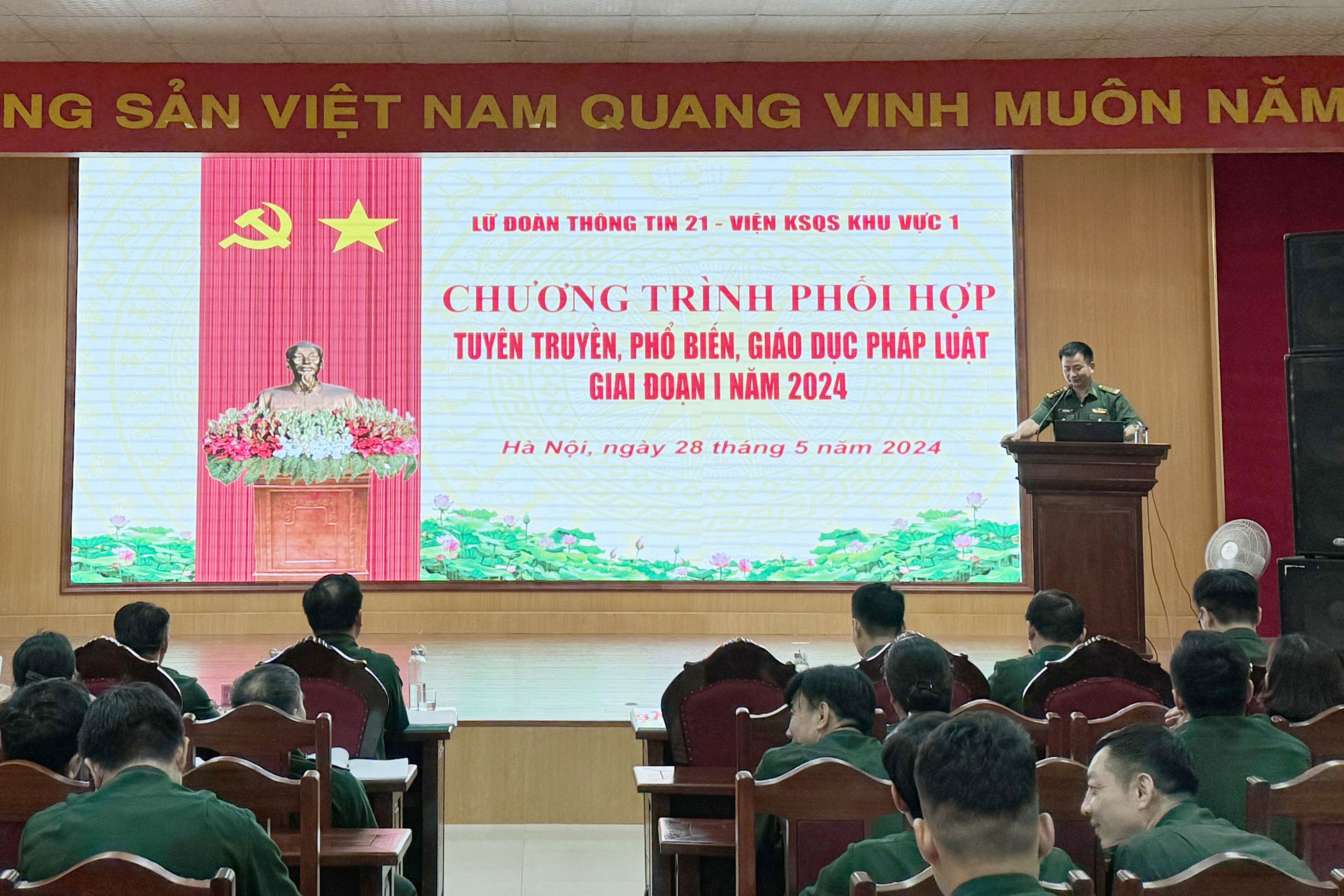 VKSQS khu vực 1 BĐBP tuyên truyền pháp luật cho quân nhân