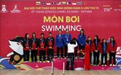Đại hội Thể thao học sinh Đông Nam Á Đội Bơi Việt Nam tạm dẫn đầu với 5 HCV