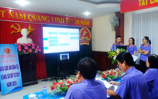 VKSND tỉnh Khánh Hòa thi “Báo cáo án dân sự bằng sơ đồ tư duy”