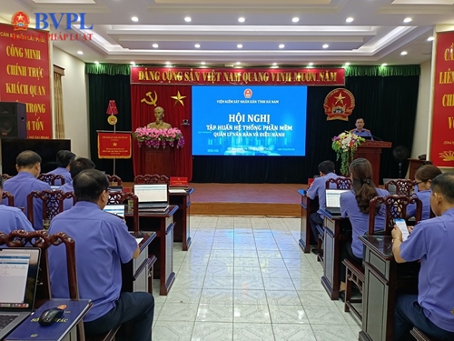 VKSND tỉnh Hà Nam tập huấn sử dụng phần mềm Hệ thống quản lý văn bản và điều hành