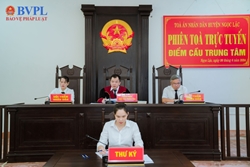 VKSND huyện Ngọc Lặc phối hợp tổ chức xét xử các phiên tòa trực tuyến
