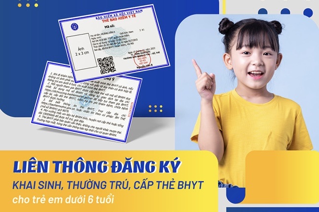 Cách tự đăng ký khai sinh, đăng ký thường trú, cấp thẻ BHYT cho trẻ dưới 6 tuổi