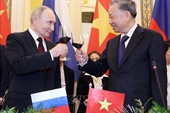 Chủ tịch nước Tô Lâm chủ trì Tiệc chiêu đãi Tổng thống LB Nga Vladimir Putin