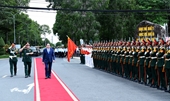 Chủ tịch Quốc hội Trần Thanh Mẫn thăm và làm việc với Đảng ủy, Bộ Tư lệnh Quân khu 9