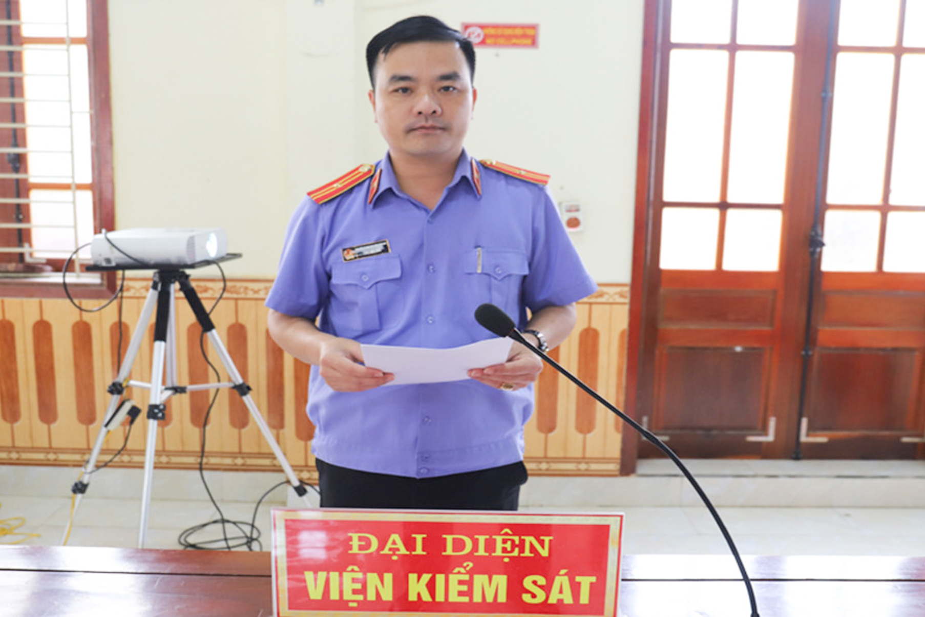 VKSND huyện Hương Sơn phối hợp Tòa án cùng cấp xét xử án hình sự trọng điểm