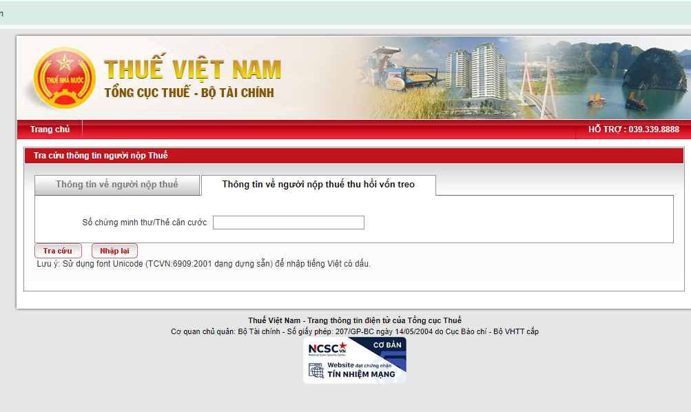 Cảnh báo giả mạo website của Tổng cục Thuế
