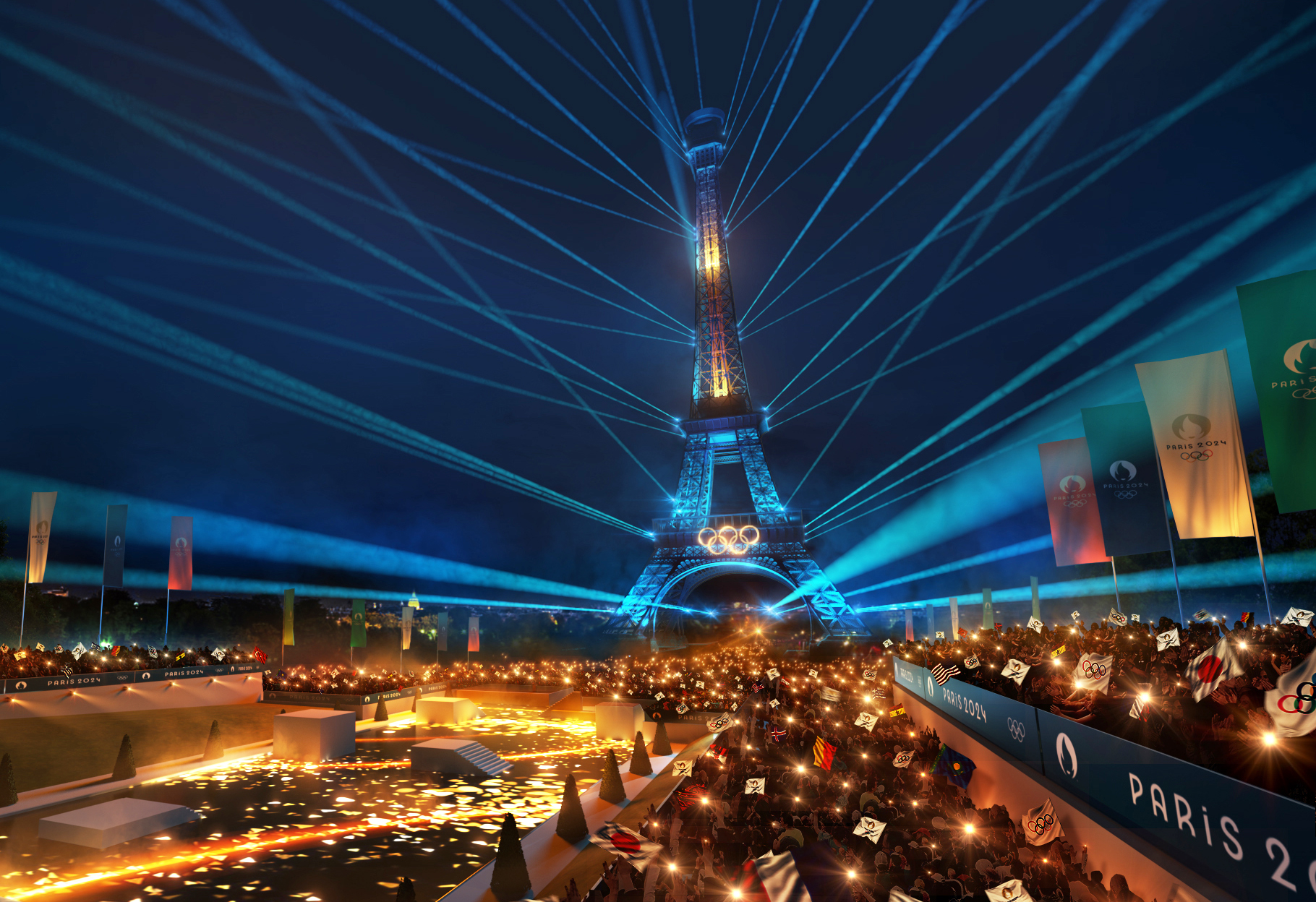 Chùm ảnh khai mạc Thế vận hội Olympic 2024 lần đầu tiên tổ chức dọc sông Seine