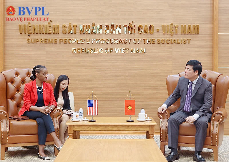 Lãnh đạo VKSND tối cao tiếp Phó Trợ lý thường trực Ngoại trưởng Hoa Kỳ