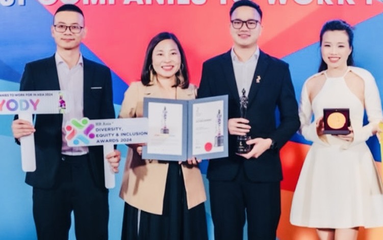 YODY nhận Danh hiệu Nơi làm việc tốt nhất Châu Á - HR Asia Awards 2024