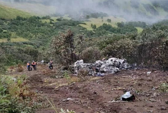 Hiện trường chiếc trực thăng Mi-8 gặp nạn ở Kamchatka, Nga