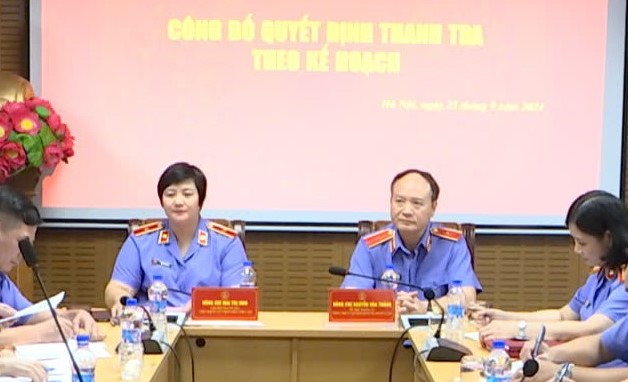 Thanh tra VKSND tối cao công bố Quyết định thanh tra theo kế hoạch
