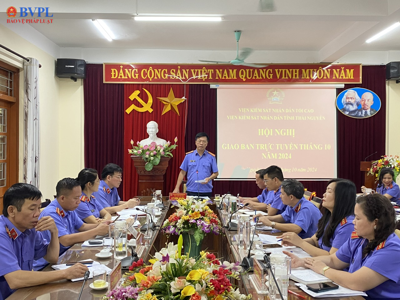VKSND tỉnh Thái Nguyên giao ban trực tuyến công tác kiểm sát tháng 10 2024