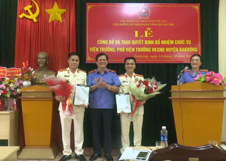 VKSND tỉnh Quảng Trị điều động, bổ nhiệm nhiều lãnh đạo VKS cấp huyện