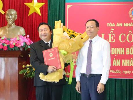 Bổ nhiệm Chánh án TAND tỉnh Bình Phước