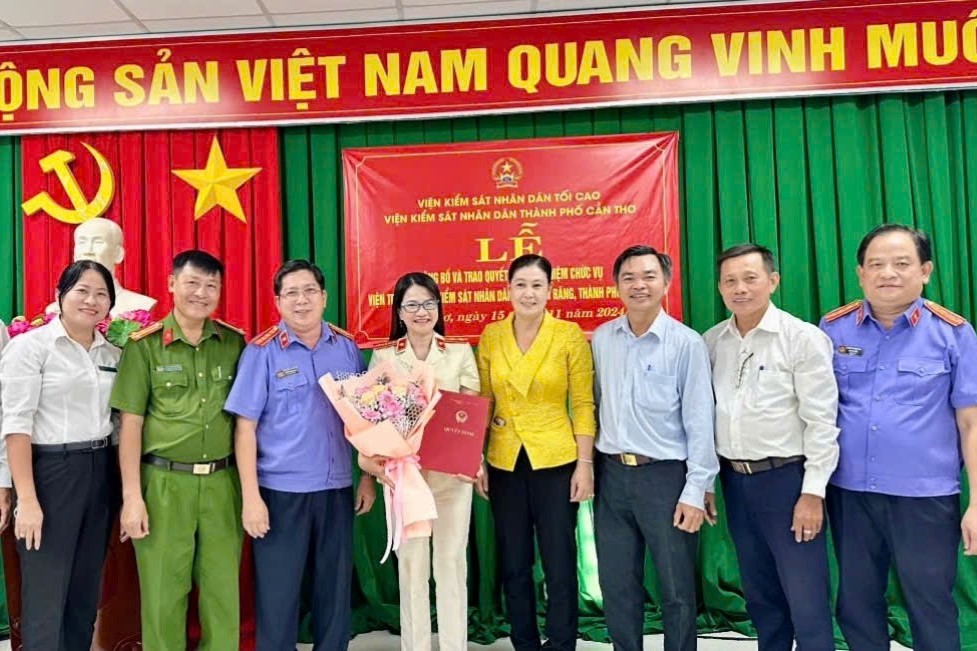 Bổ nhiệm chức vụ Viện trưởng VKSND quận Cái Răng, TP Cần Thơ