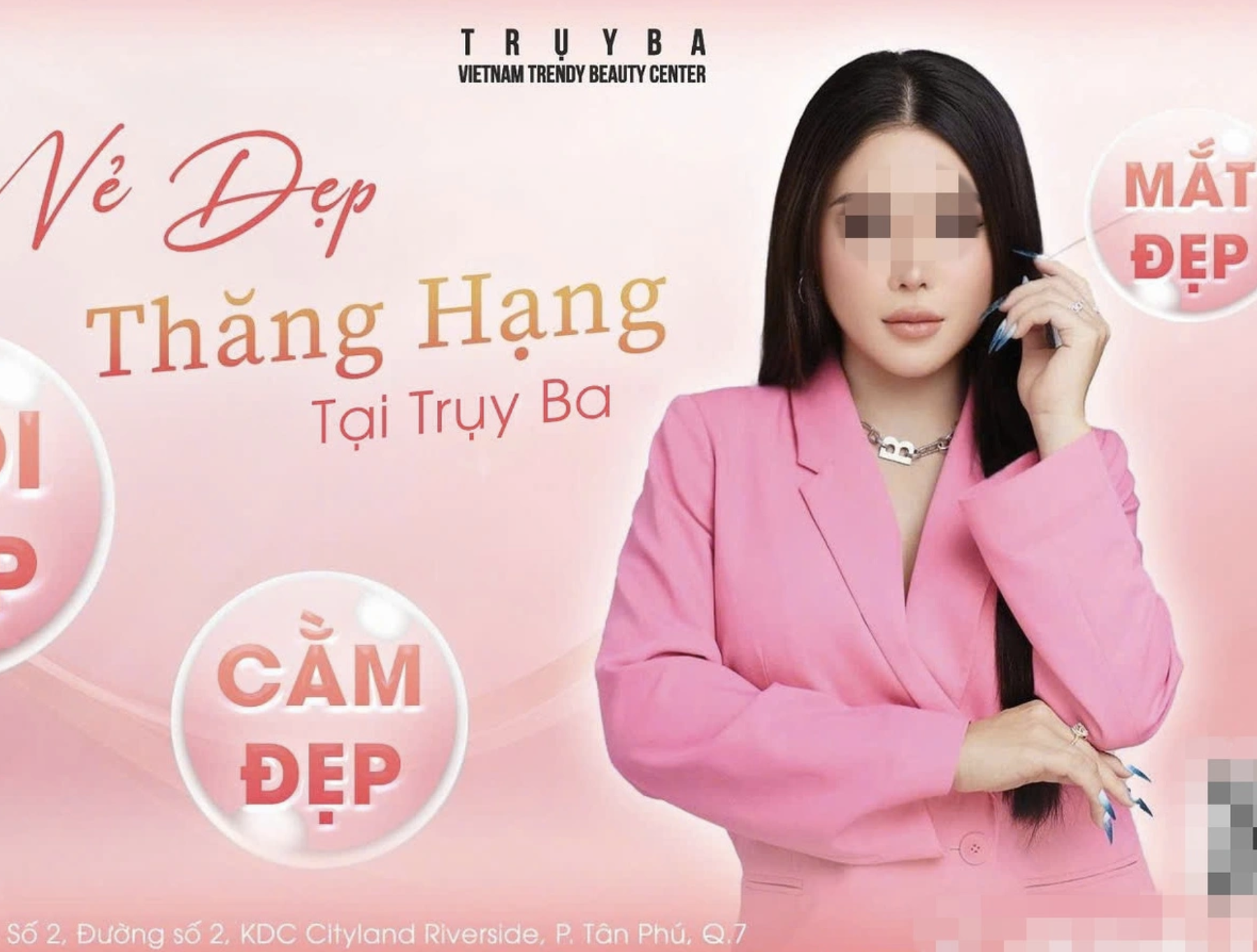 Thẩm mỹ Trụy Ba bị xử phạt 45 triệu đồng