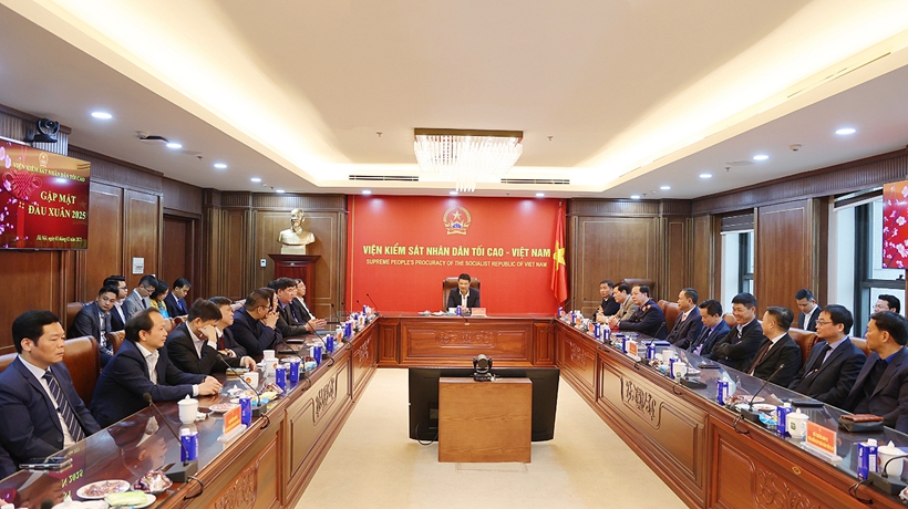 Viện trưởng VKSND tối cao Nguyễn Huy Tiến gặp mặt đầu xuân Ất Tỵ năm 2025