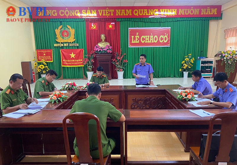 VKSND Mỹ Xuyên trực tiếp kiểm sát việc giải quyết nguồn tin tội phạm