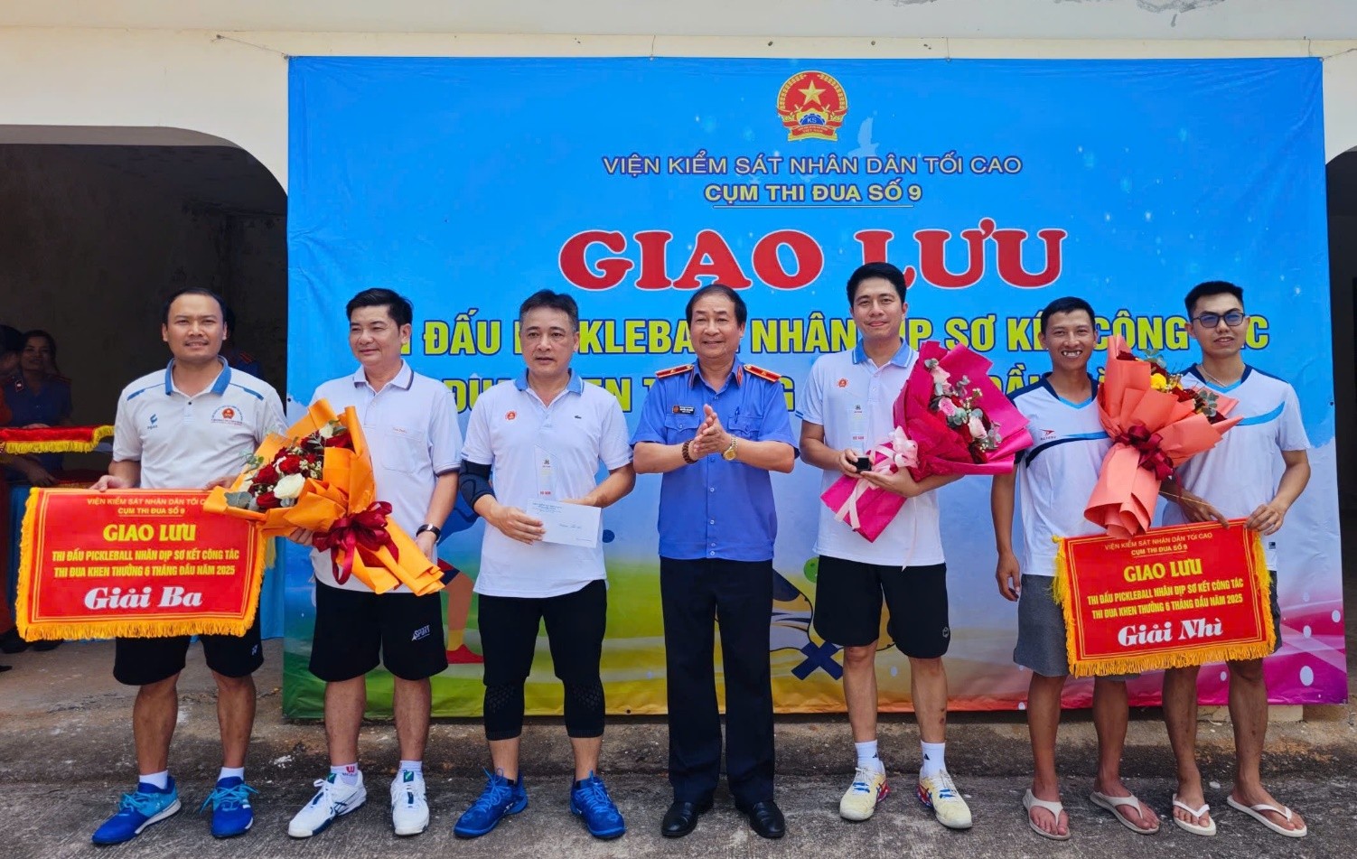 Cụm thi đua số 9 ngành KSND tổ chức giao lưu thi đấu Pickleball