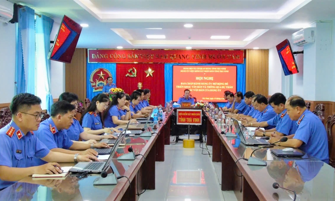 Đảng ủy VKSND tỉnh Trà Vinh họp Ban Chấp hành Đảng ủy mở rộng