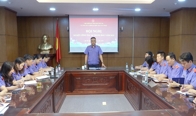 Vụ 6 VKSND tối cao sơ kết công tác kiểm sát 6 tháng đầu năm 2025