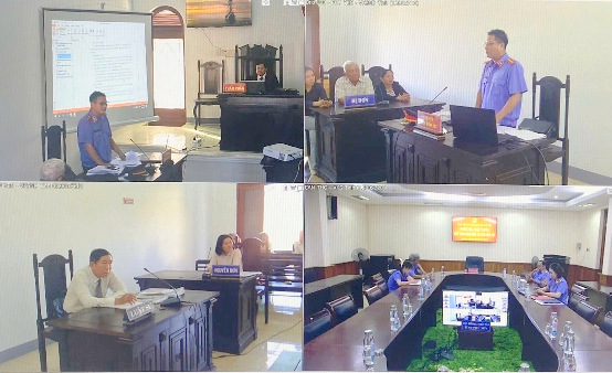 VKSND tỉnh Phú Yên phối hợp tổ chức phiên tòa trực tuyến vụ án dân sự