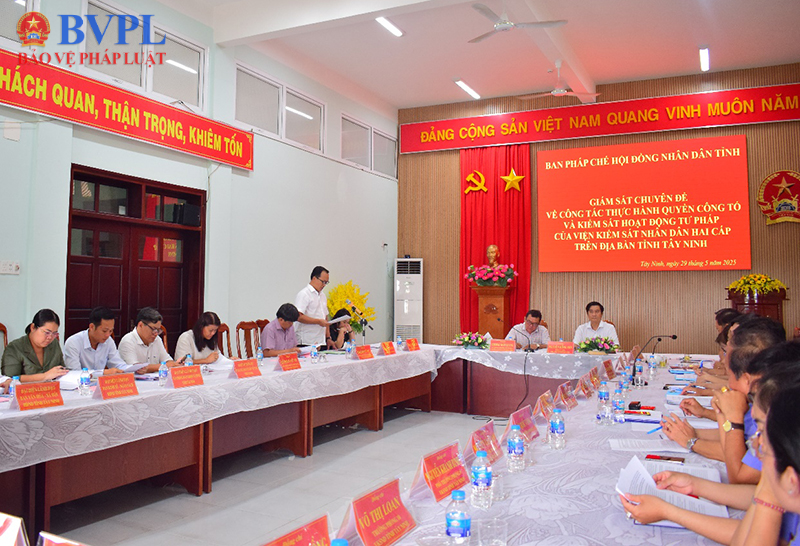 VKSND tỉnh Tây Ninh làm việc với Ban Pháp chế HĐND tỉnh