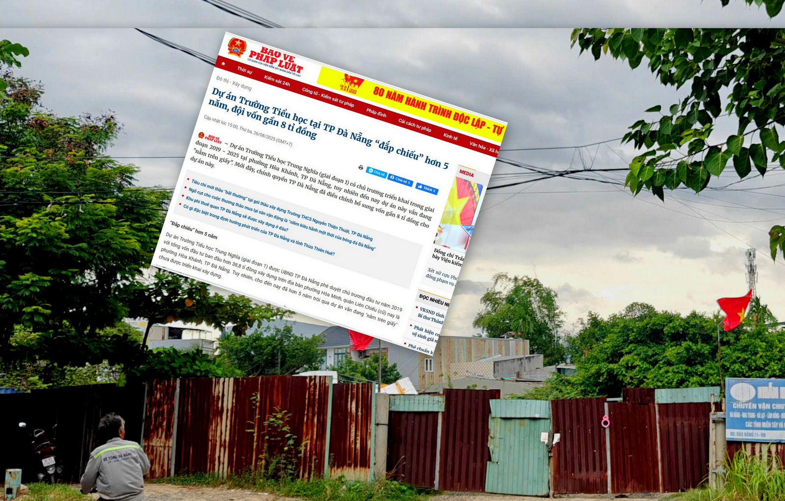 Đà Nẵng tháo gỡ vướng mắc Dự án Trường tiểu học Trung Nghĩa, sau phản ánh của Báo Bảo vệ pháp luật