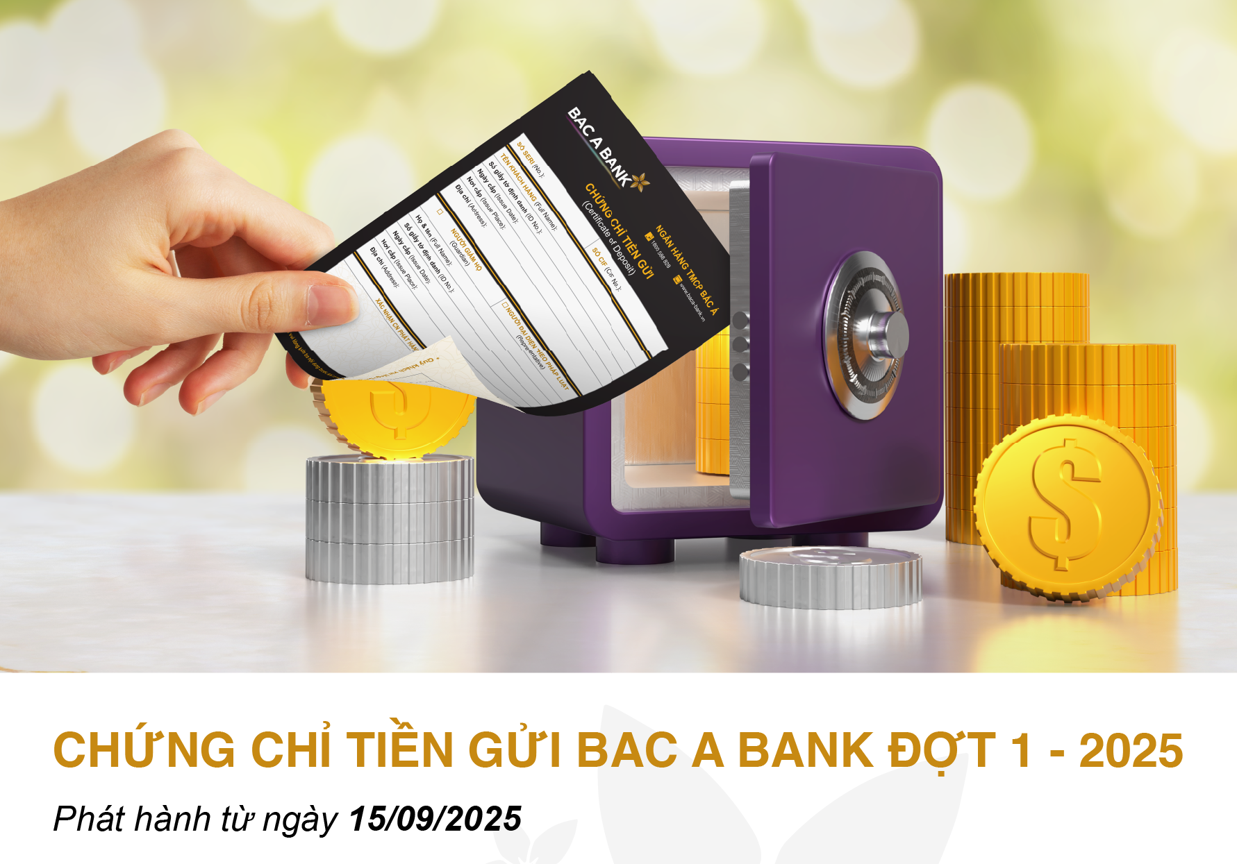 BAC A BANK phát hành chứng chỉ tiền gửi với lãi suất lên tới 6,5 năm