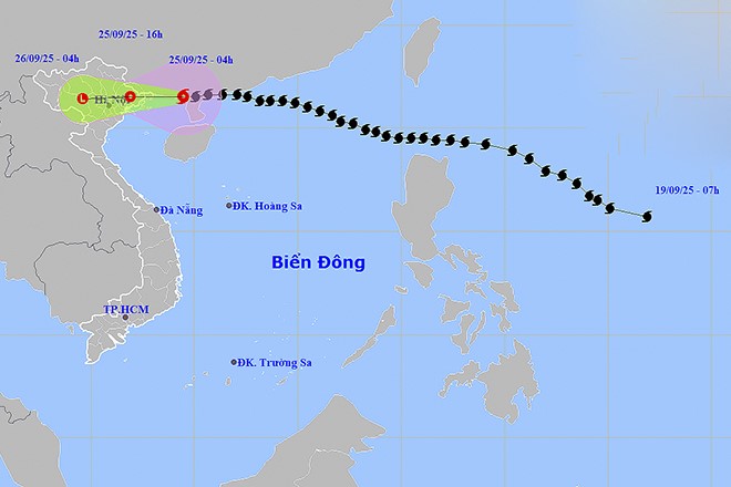 Thời tiết ngày 25 9 Bão số 9 tiến vào đất liền Bắc Bộ, gây mưa lớn diện rộng
