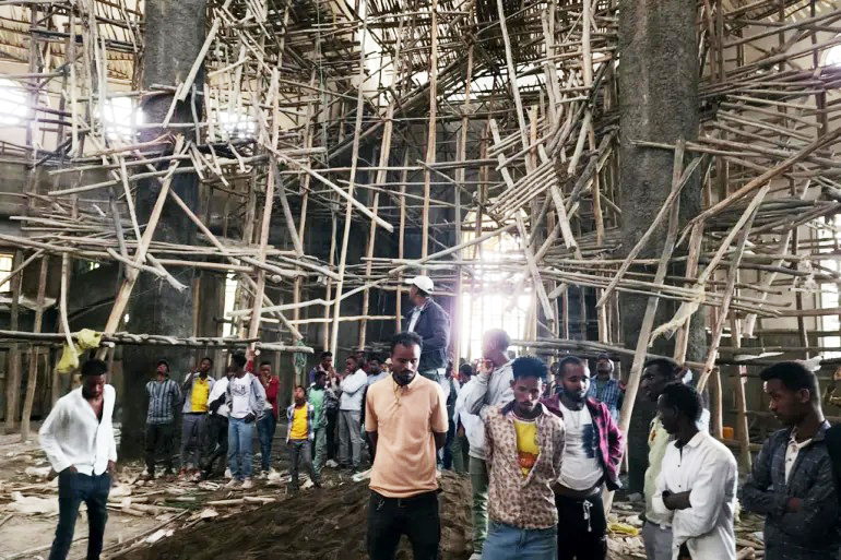 Sập giàn giáo công trường xây dựng nhà thờ ở Ethiopia, 240 người thương vong