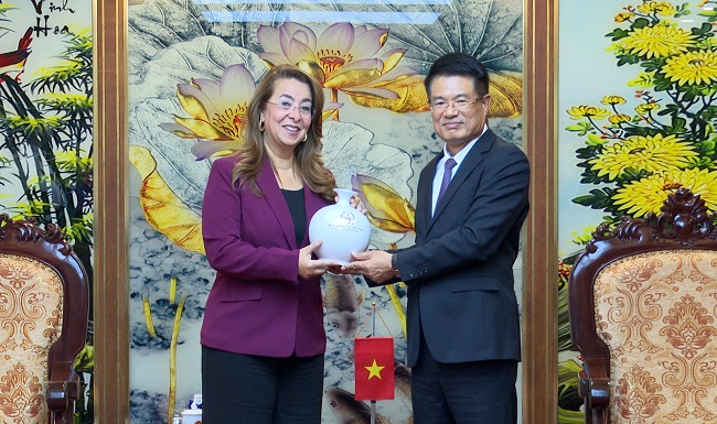 Viện trưởng Nguyễn Huy Tiến tiếp Phó Tổng Thư ký Liên hợp quốc, Giám đốc điều hành UNODC Ghada Waly