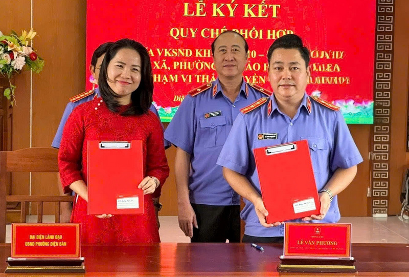 VKSND khu vực 10, TP Đà Nẵng ký kết Quy chế phối hợp với UBND xã, phường và cơ quan Bảo hiểm xã hội