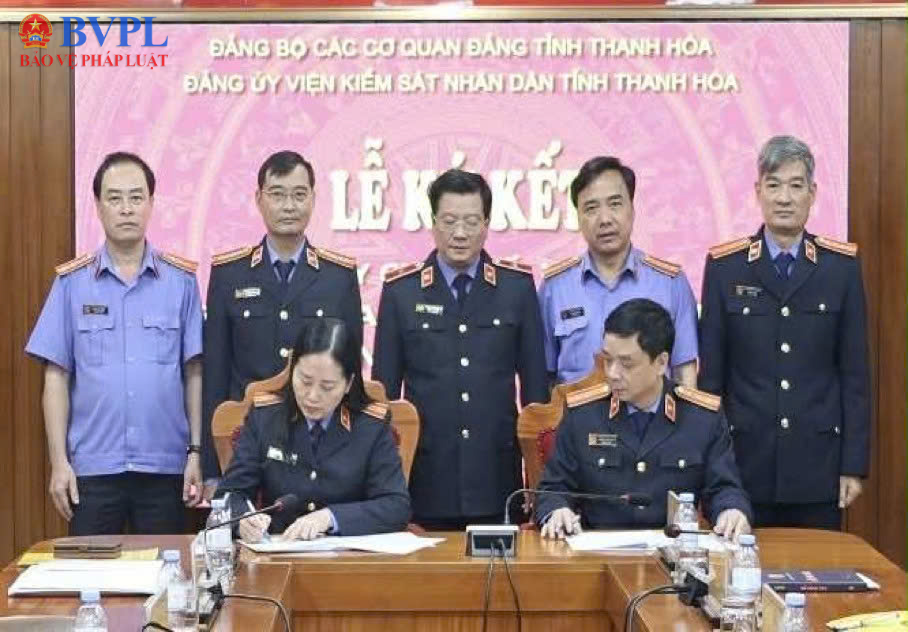 Ký quy chế phối hợp giữa Ủy ban kiểm tra Đảng ủy và Thanh tra VKSND tỉnh Thanh Hóa