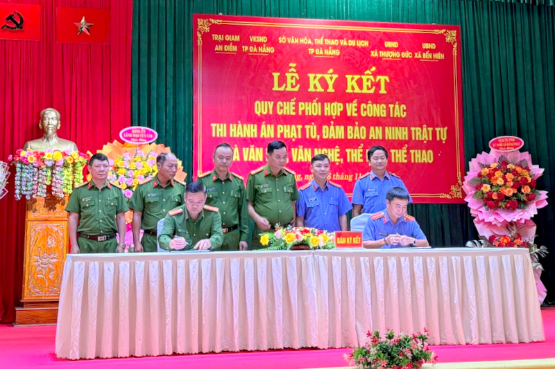 VKSND TP Đà Nẵng ký kết quy chế phối hợp với Trại giam An Điềm về thi hành án phạt tù