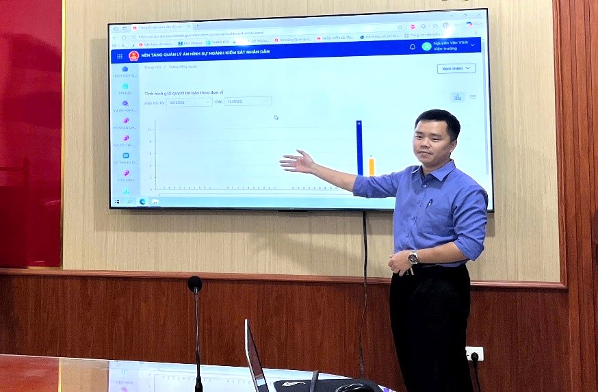 Các đơn vị Viện kiểm sát tập huấn sử dụng nền tảng Quản lý án hình sự