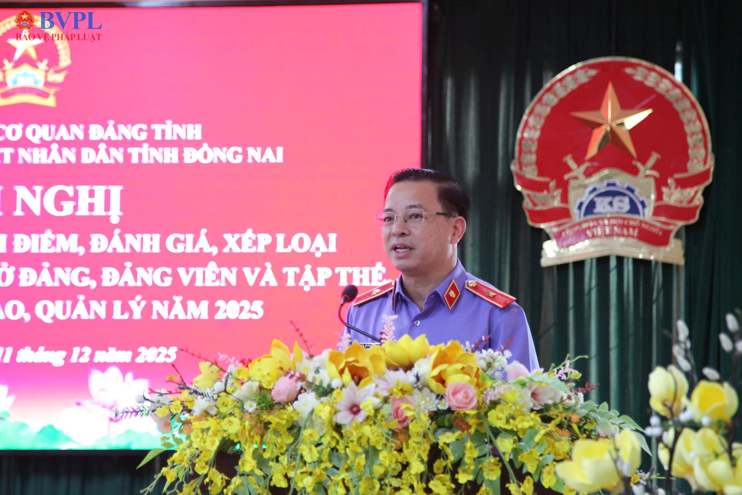 VKSND tỉnh Đồng Nai tổ chức Hội nghị kiểm điểm, đánh giá tổ chức Đảng và cán bộ lãnh đạo năm 2025