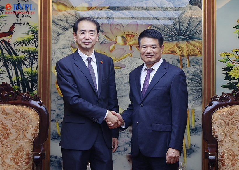 Viện trưởng VKSND tối cao Nguyễn Huy Tiến tiếp Đại sứ Trung Quốc tại Việt Nam