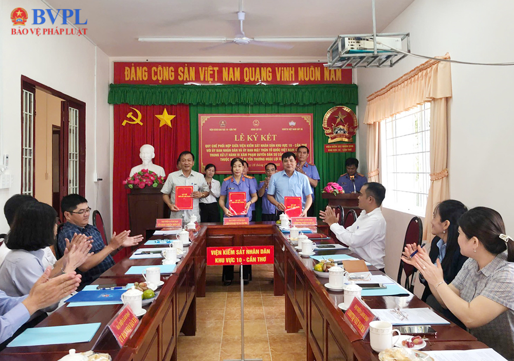 VKSND Khu vực 10 TP Cần Thơ ký Quy chế phối hợp thực hiện Nghị quyết 205