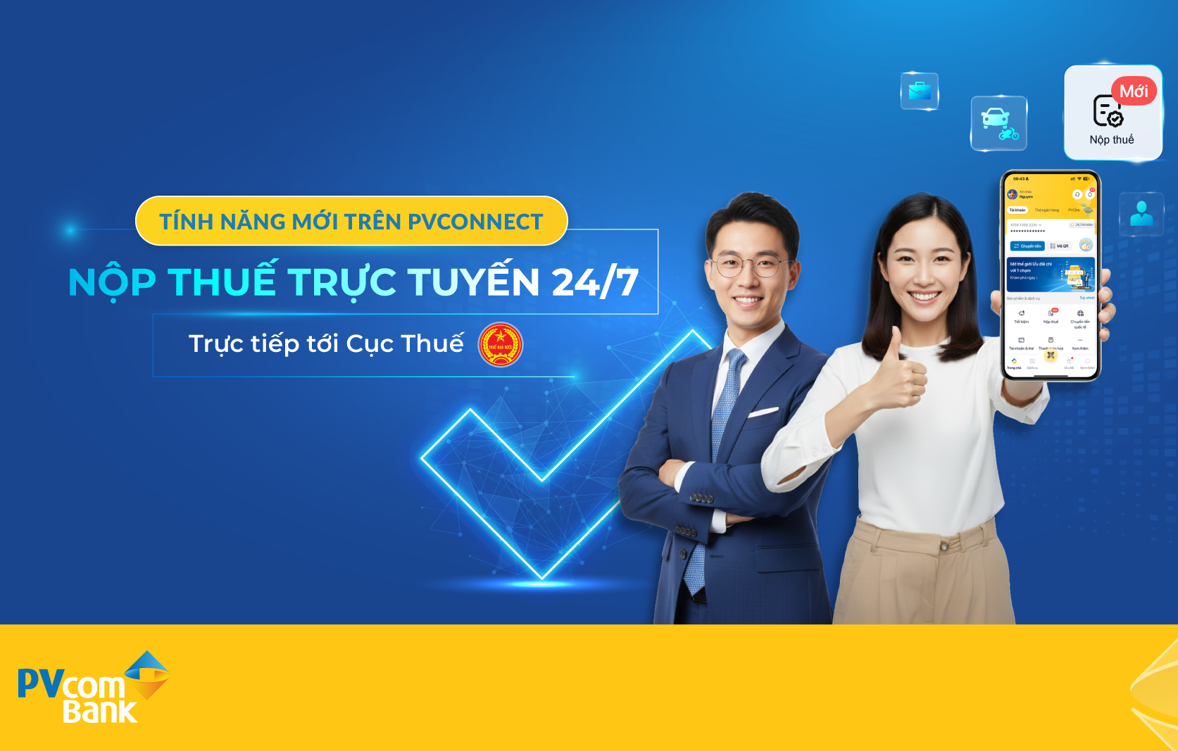PVcomBank chính thức Go-live tính năng nộp thuế trên ứng dụng PVConnect