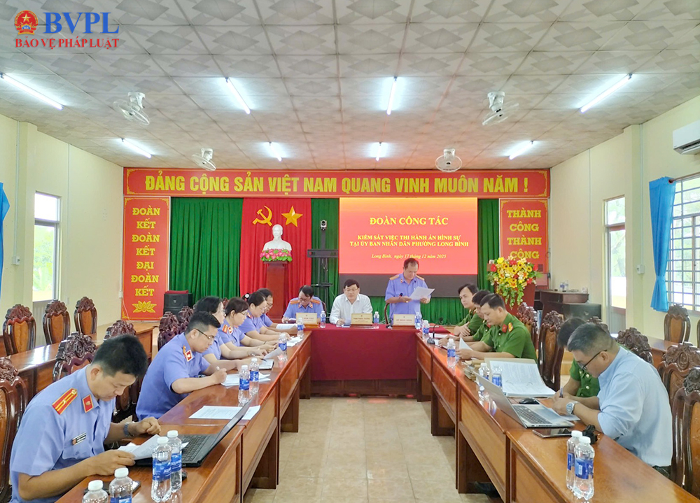 VKSND TP Cần Thơ trực tiếp kiểm sát thi hành án hình sự tại UBND cấp xã