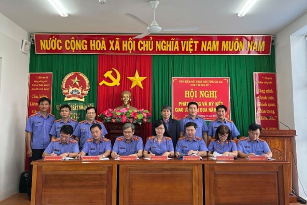 Cụm thi đua số 1, VKSND tỉnh Gia Lai phát động và ký kết giao ước thi đua năm 2026