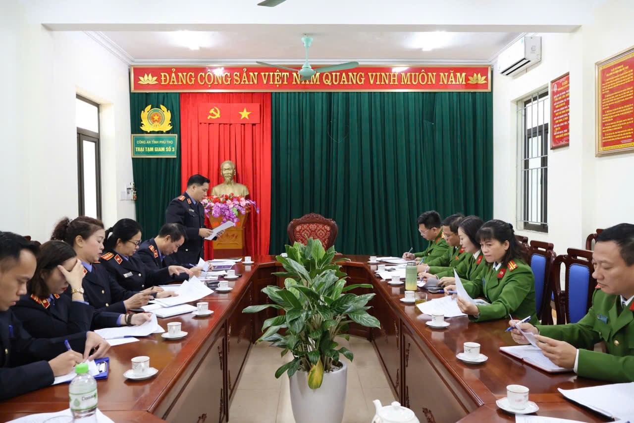 VKSND tỉnh Phú Thọ trực tiếp kiểm sát tại Trại tạm giam số 3