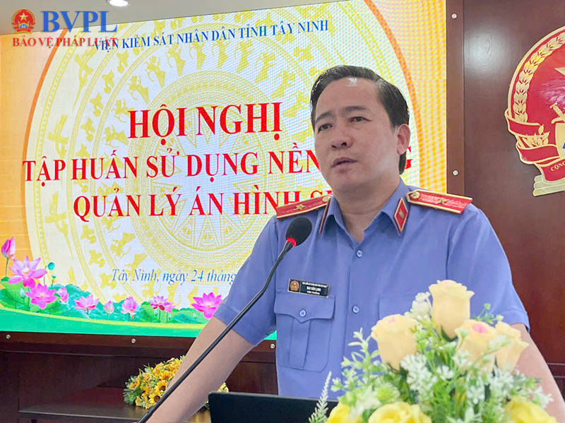 VKSND tỉnh Tây Ninh tập huấn sử dụng Nền tảng Quản lý án hình sự