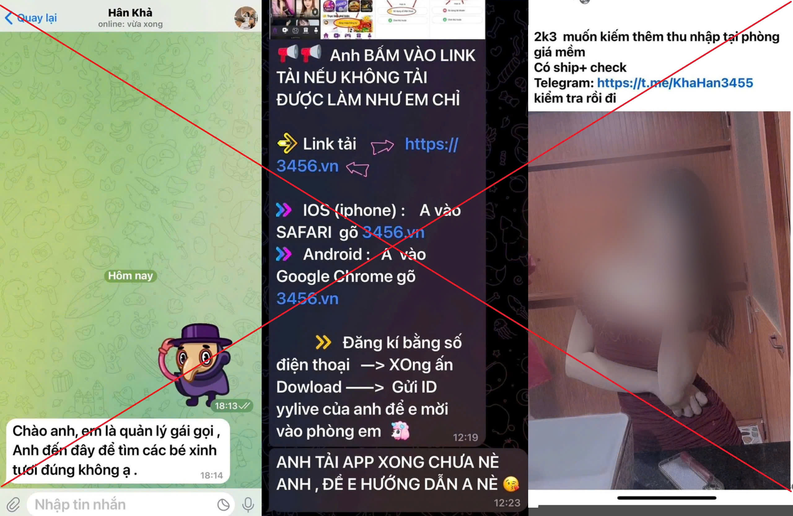 Cảnh báo dịch vụ mại dâm online lừa đảo chiếm đoạt tài sản